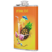 Tropischer Drink individuelle Name- und Textkolben Flachmann (Links)
