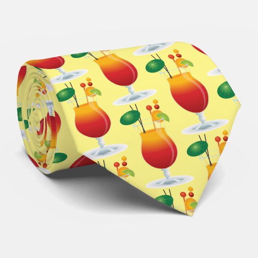 Tropischer Drink mit Schirm Krawatte (Gerollt)