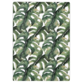 Tropischer Druck in Aquarellfarben Klemmbrett (Rückseite)