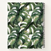 Tropischer Druck in Aquarellfarben Notizblock (Rückseite)