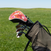 Tropischer Druck in lebender Koralle Golf Headcover (In SItu)