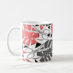 Tropischer Druck Monstera Blätter Schere Dschungel Kaffeetasse