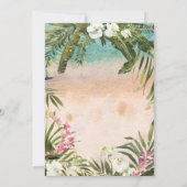 Tropischer Dschungel 50 50 Geburtstag Einladung (Rückseite)