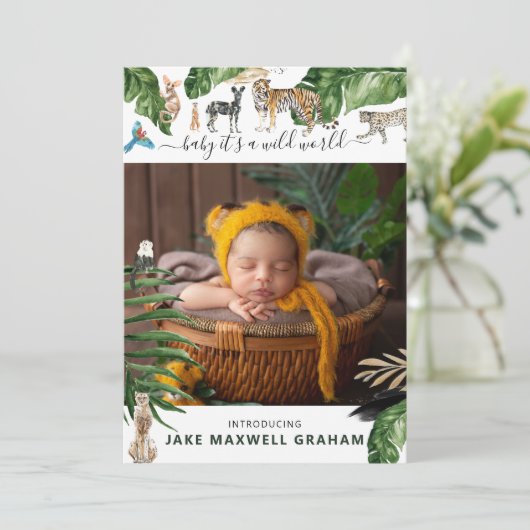 Tropischer Dschungel | Ankündigung auf der doppelt (Stehend Vorderseite)