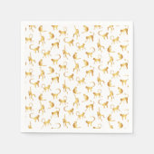 Tropischer Dschungel aus Gold Serviette (Vorderseite)