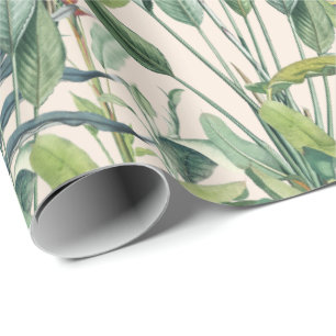 Tropischer Dschungel Bananenbaum Strelitzia Geschenkpapier