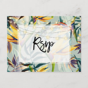 tropischer Dschungel beleuchtet Einladungspostkarte