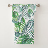 Tropischer Dschungel Blätter Botanisches Badetuch Badhandtuch Set (Insitu)