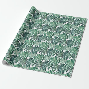 Tropischer Dschungel Blätter floraler Hintergrund Geschenkpapier