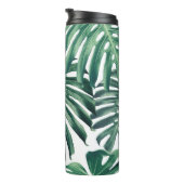 Tropischer Dschungel Blätter floraler Hintergrund Thermosbecher (Nach rechts gedreht)