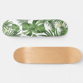 Tropischer Dschungel Blätter Muster #12 (2020 Edit Skateboard (Horizontal)