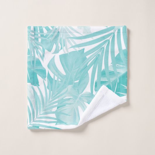 Tropischer Dschungel Blätter Muster #15 #tropical  Badhandtuch Set (Waschlappen)