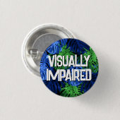 Tropischer Dschungel Blätter sehbehindert Button (Vorne & Hinten)