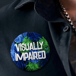 Tropischer Dschungel Blätter sehbehindert Button