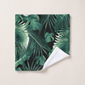 Tropischer Dschungel Blätter Traum Nr. 6 Badhandtuch Set (Waschlappen)