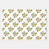 Tropischer Dschungel Blume Hibiskus frangipani Geschenkpapier Set (Vorderseite)