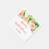 Tropischer Dschungel-Blumen-Brautjungfernabschied Serviette (Ecke)