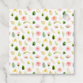 Tropischer Dschungel Blumenzwiebelhochzeit Vielen Geschenkanhänger (Rückseite)