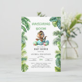 Tropischer Dschungel | Einladung zur niedlichen Ba (Stehend Vorderseite)