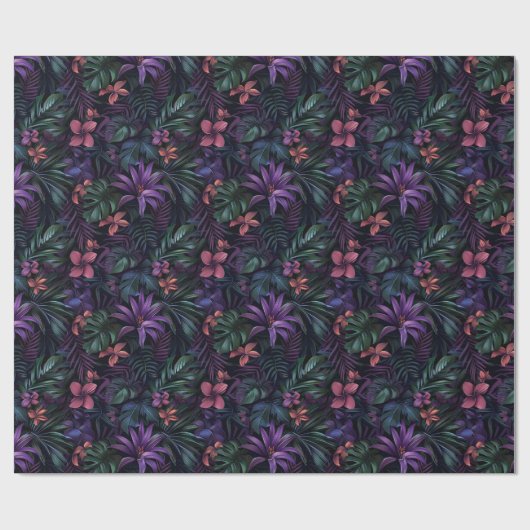 Tropischer Dschungel Geschenkpapier (Flach)