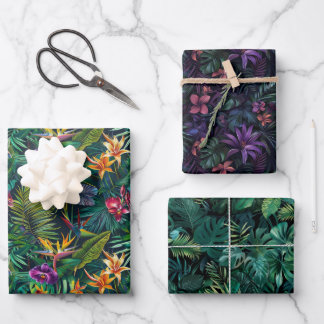 Tropischer Dschungel Geschenkpapier Set