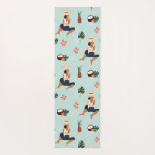 Tropischer Dschungel Grüne Ananas Kokosnuss Yogamatte (Rückseite)