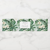 Tropischer Dschungel Grünes Brautparty Party Wasserflaschenetikett (Einzelnes Label)