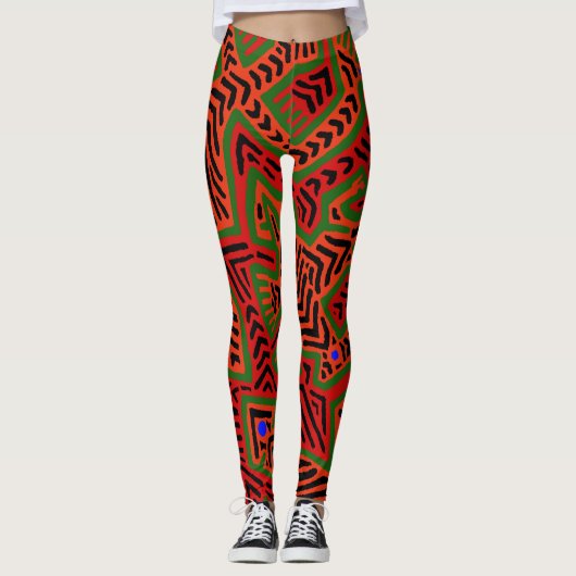 Tropischer Dschungel Leggings (Vorderseite)