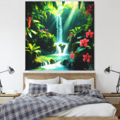 Tropischer Dschungel Leinwanddruck (Insitu (Schlafzimmer))