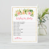 Tropischer Dschungel mit Blütendusche für Kinder Einladung (Stehend Vorderseite)