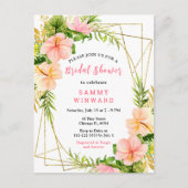 Tropischer Dschungel mit Foliage-Brautparty Postkarte (Vorderseite)