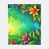 Tropischer Dschungel - Oasis Design Fleecedecke (Vorderseite)