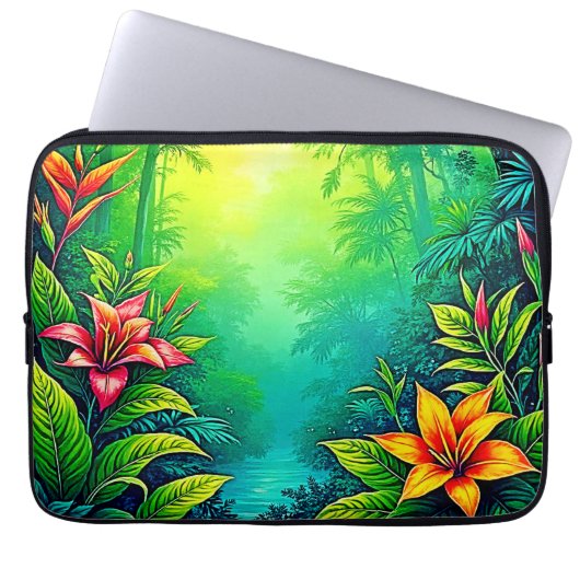 Tropischer Dschungel - Oasis Design Laptopschutzhülle (Vorderseite)