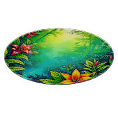Tropischer Dschungel - Oasis Design Schneidebrett (Ecke)
