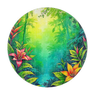 Tropischer Dschungel - Oasis Design Schneidebrett