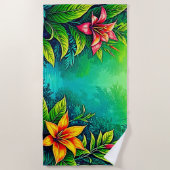 Tropischer Dschungel - Oasis Design Strandtuch (Vorderseite)