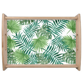 Tropischer Dschungel Palm Blätter Muster Serviertablett