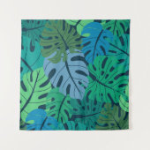 Tropischer Dschungel Palm Nahtloses Muster Wandteppich (Vorderseite (Horizontal))