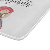 Tropischer Dschungel-Papagei Zeichne farbenfrohe M Schneidebrett (Ecke)