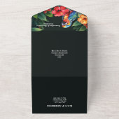 Tropischer Dschungel Papageien Hibiskus Insel Hoch All In One Einladung (Außenbereich)