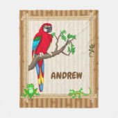 Tropischer Dschungel Personalisierte Decke (Vorderseite)