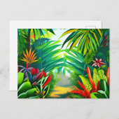 Tropischer Dschungel Postkarte (Vorne/Hinten)