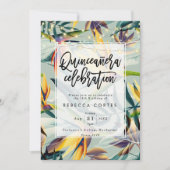 Tropischer Dschungel Quinceanera 15. Geburtstag Einladung (Vorderseite)