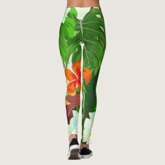 Tropischer Dschungel Rainforest Leggings (Rückseite)