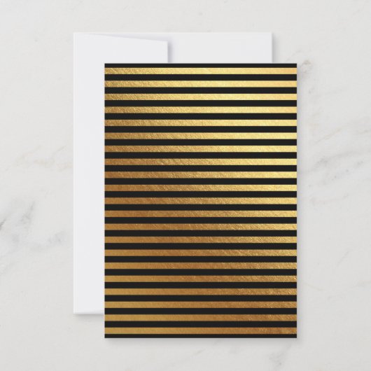 Tropischer Dschungel Schwarz-weißes Party Streifen Einladung (Rückseite)