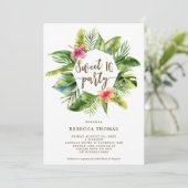 Tropischer Dschungel Süß 16 Party Einladungen (Stehend Vorderseite)