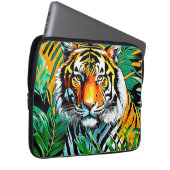Tropischer Dschungel Tiger Blickdesign Laptopschutzhülle (Vorne Rechts)