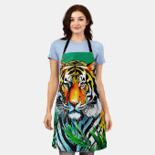 Tropischer Dschungel Tiger Blickdesign Schürze (Getragen)