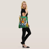 Tropischer Dschungel Tiger Blickdesign Tasche (Am Model)