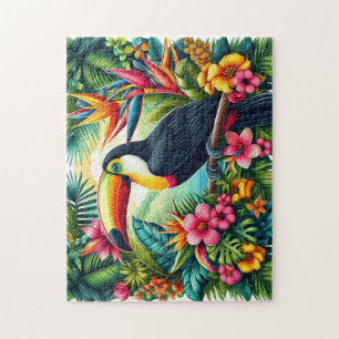 Tropischer/Dschungel Tukan Vogel Puzzle